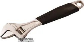 Ключ розвідний Mastertool 250 мм з прогумованою рукояткою (76-0123)