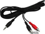 Кабель стерео аудіо Cablexpert CCA-458 3.5 мм - 2xRCA 1.5 м Black