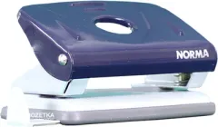 Дирокол металевий з лінійкою Norma 20 аркушів Синій (4345-06N) (8591662434569)