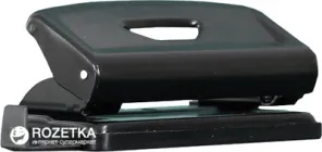 Дирокол металевий з лінійкою Scholz 12 аркушів Чорний (4316-09SCH) (8591662431698)