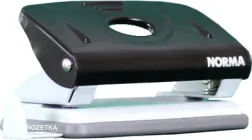 Дирокол металевий з лінійкою Norma 10 аркушів Чорний (4344-09N) (8591662434491)