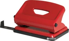 Дирокол металевий з лінійкою Scholz 16 аркушів Червоний (4317-01SCH) (8591662431711)