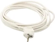 Провід армований з вилкою Одескабель ПВС-ВП-3*1.5 мм 10 м Білий (921275)