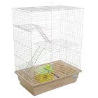Клітка для гризунів Природа Нюра 45 x 60 x 29 см з будиночком Біла/бежева (4823082415243)