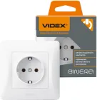 Розетка VIDEX Binera із заземленням Біла (VF-BNSK1G-W)
