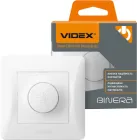 Світлорегулятор поворотний VIDEX Binera 600 Вт Білий (VF-BNDM600-W)