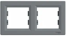 Рамка подвійна горизонтальна Schneider Electric Asfora Сталь (EPH5800262)