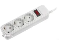 Мережевий фільтр Maxxter SPM3-G-6G 1.8 м 3 розетки White