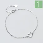 Браслет зі срібла 925 проби з кристалами цирконію "Silver Heart II"