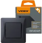 Вимикач одноклавішний VIDEX Binera Чорний графіт (VF-BNSW1-BG)