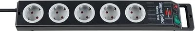 Подовжувач Brennenstuhl Super-Solid-Line 5 розеток 2.5 м Black (1153380115)