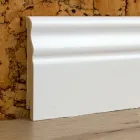 Плінтус дерев'яний шпонований Kluchuk MDF Біла Хвиля 80х12х2000 Білий MDFV80