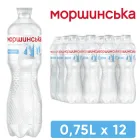 Упаковка мінеральної природної столової негазовоної води "Моршинська" 0,75 л х 12 пляшок