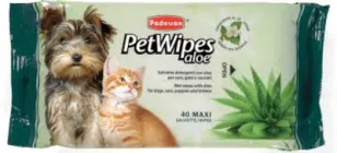 Очисні вологі серветки Padovan Pet Wipes Aloe 40 шт. (PP00462)