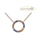 Кольє з червоного золота з сапфірами 1683599, розмір 45