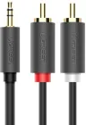 Інсертний кабель Ugreen AV102 3.5 мм to 2RCA Audio Cable 1 м Gray (904019621)