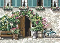 Набір для вишивання хрестиком зі схемою на канві 44х33 Готель Сорренто Joy Sunday FA031