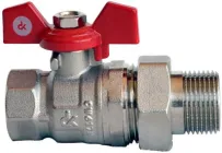 Кран кульовий DERKALIBER Kraft з американкою вн-нар 1/2" PN25 (DK.106.15)