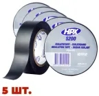 Набір професійної ізоляційної стрічки HPX 5200 19 мм х 10 м 5 шт. Чорної (KOMPLEKT_IB1910)