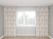 Комплект штор Декор-Ін Прованс Квіти та райська пташка 2 шт. 150х270 см (ROZ6400055314)