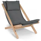 Шезлонг з масиву дерева бук Allegro Woodman натуральний/попелястий