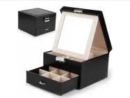 Шкатулка для прикрас Lombardi 16 х 16 х 11 см (JSB/01143/3/black) чорна