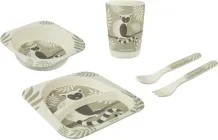 Набір посуду Canpol babies Lemur бамбуковий 5 предметів Сірий (9/214)