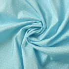 Тканина поплін стрейч Горох дрібний/середній V-1/1 дріб.блакитний м.п.