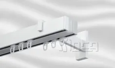 Карниз подвійний Square Line 240 див. Білий Фінал Заглушка