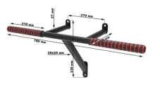 Турнік настінний SAB Міць чорний домашній на стіну спортивний тренажер