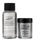 MEHRON Металева пудра-порошок Metallic Powder (5 г) з рідиною для змішування Mixing Liquid (30 г), Silver