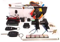 Комплект сигналізація Cyclone X 6 та центральний замок на дві двері.