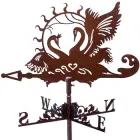 Флюгер на дах з лебедями Кріплення флюгера на шпиль даху або альтанки Стара мідь