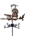 Флюгер на дах козак Мамай Кріплення флюгера на коньок Стара мідь
