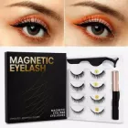 Набор 4 пары накладные магнитные ресницы+подводка+пинцет Magnetic lashes 5 магнитов
