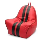 Крісло-мішок SportCar SanchoBAG Екошкіра Червоний: Червоний + Чорний