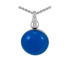 Кулон з білого золота з агатом 170309, розмір 45