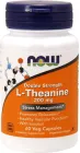 L-Теанін, L-Theanine, Double Strength, Now Foods 200 мг, 60 вегетаріанських капсул (733739001474)