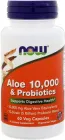 Алое 10 000 & Пробіотики, Now Foods 60 вегетаріанських капсул (733739030290)