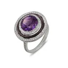 Кільце з білого золота 005935, розмір 16.5