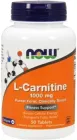 L-карнітин, 1000 мг, L-Carnitine, Now Foods 50 таблеток (733739000675)