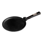 Сковорода для млинців Brizoll Optima 22 см чавунна чорна (О2215-Р1)