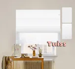 Подвійна римська штора День-Ніч ТВІН Classic InHt Джусі Велюр 93 Білий + Тюль Льон Білий 60х170 см