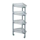 Етажерка кутова на коліщатках супер білий 1253 Plast Team