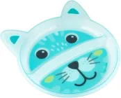 Тарілка Canpol babies Звірятка Бірюзова 2 відділення (74/005 Бірюзовий Котик)