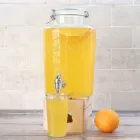 Лимонадник скляний Cold Drink 7.6л з пластиковим краном (лимонадниця)