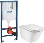 Інсталяція GROHE Rapid SL 38772001 + унітаз ROCA Gap A34H47C000/A34647L000 зі сидінням SoftClose A80148200U