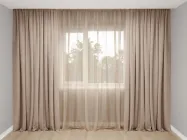 Комплект Декорін Діамант штори 200x265 см 2 шт вуаль тюль 500х265 1 шт Капучіно