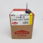 Покрівельні саморізи Klimas Wkret-Met 4,8х35 мм RAL 7024 Графітовий сірий, графіт по дереву (250 шт.) з гумовою шайбою EDPM для металочерепиці, профнастилу