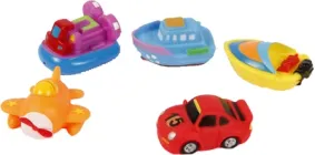Іграшка для купання розвивальна Lindo Транспорт 5 шт. (6902170000573)